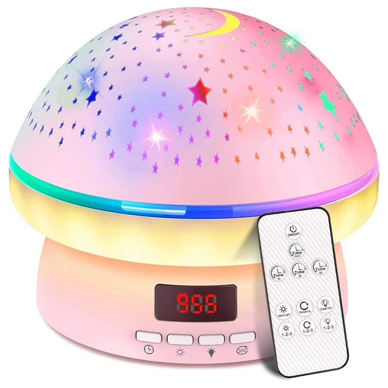 Night Light Star Projector Rotating Kids With Timer Remote LED Lamp For Baby Children's Bedroom | Инструменты