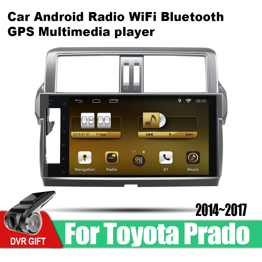 Автомобильный мультимедийный плеер ZaiXi с gps для Toyota Land Cruiser Prado 150 2014 ~ 2017 навигацией