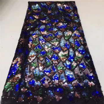 

Madison African Lace Fabric French 3D Sequins Net Lace 2019 High Quality Tulle Lace Nigerian Embroidery For Wedding Dress