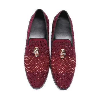 

Loafers Cowhide Cow Leather Slip-on Rubber Korean Style Solid Pointed Casual Genuine Leather Full Grain Leather Male Pigskin