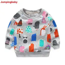 Jumpingbaby/ г. Футболка для девочек Детский свитер, одежда футболки для маленьких девочек Camiseta roupas infantis menina, Осенние Топы для малышей