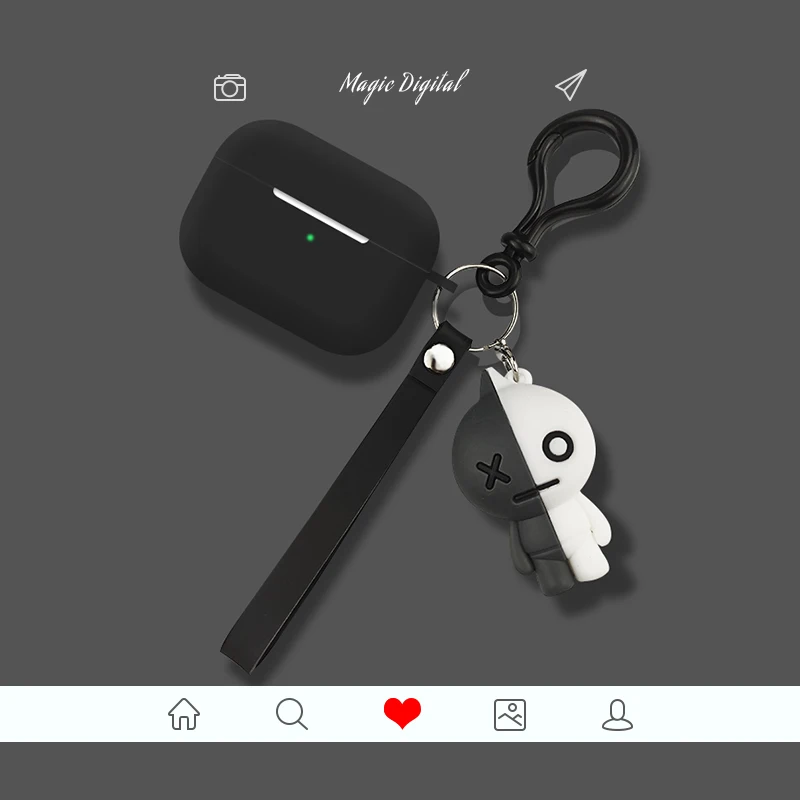 Силиконовый чехол для airpods pro, брелок для ключей Cas cartoon Charlie, коричневая собака, беспроводная bluetooth-гарнитура, зарядная коробка для Airpods 3, чехол - Цвет: 13