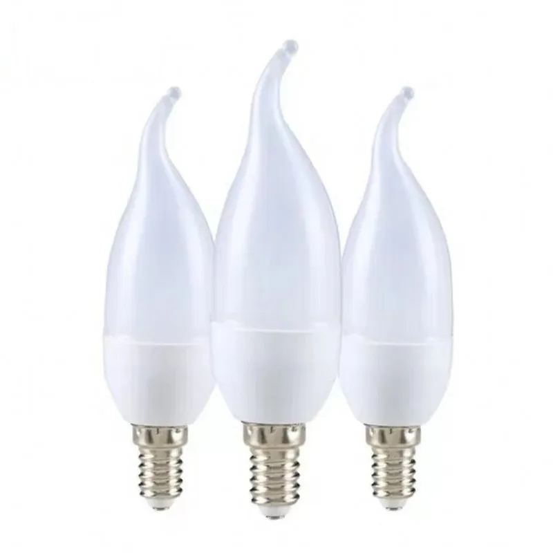 

6Pcs/lot led Light bulb E14 E27 LED Lamp Indoor Warm Cold White Light 7W AC220V LED Candle Bulb Home Decor Chandelier