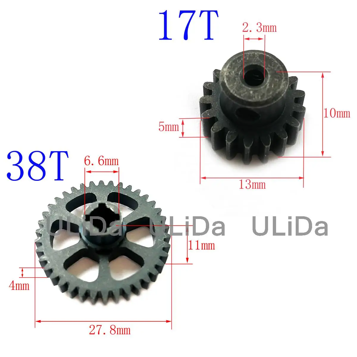 Metal Steel Diff Main Gear 38T / Motor Pinion 17T For 1:18 WLtoys A949 A959 A969 A979 K929 Electric Rally Car A949-24 | Игрушки и хобби