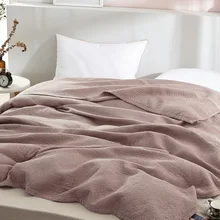 Всесезонное хлопковое четырехслойное Марлевое одеяло, покрывало для кровати, простыня для взрослых и детей, одеяла спальные, диванные, офисные постельные принадлежности