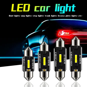 

10pcs 12V/24V C5W Festoon 31MM 36MM 39MM 41MM Canbus Car LED Bulb CSP 1860 chip 6W C10W Car Interior Light Dome Reading Light