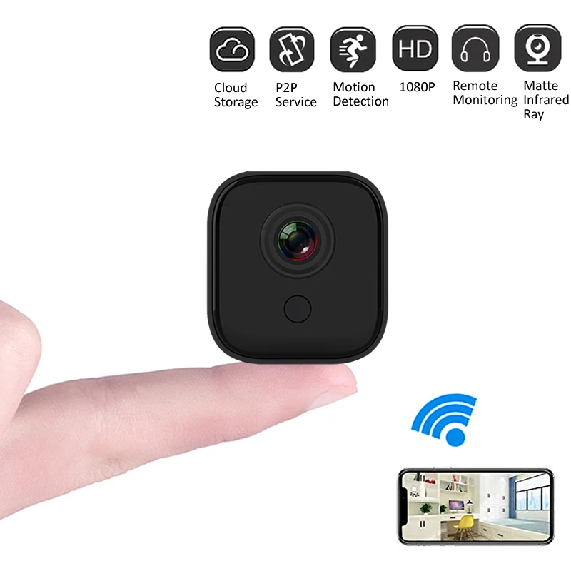 

1080P WiFi IP Camera Battery Wireless Network Security Camera Portable Mini DV Camera Remote View Audio Cloud Storage Home Safe