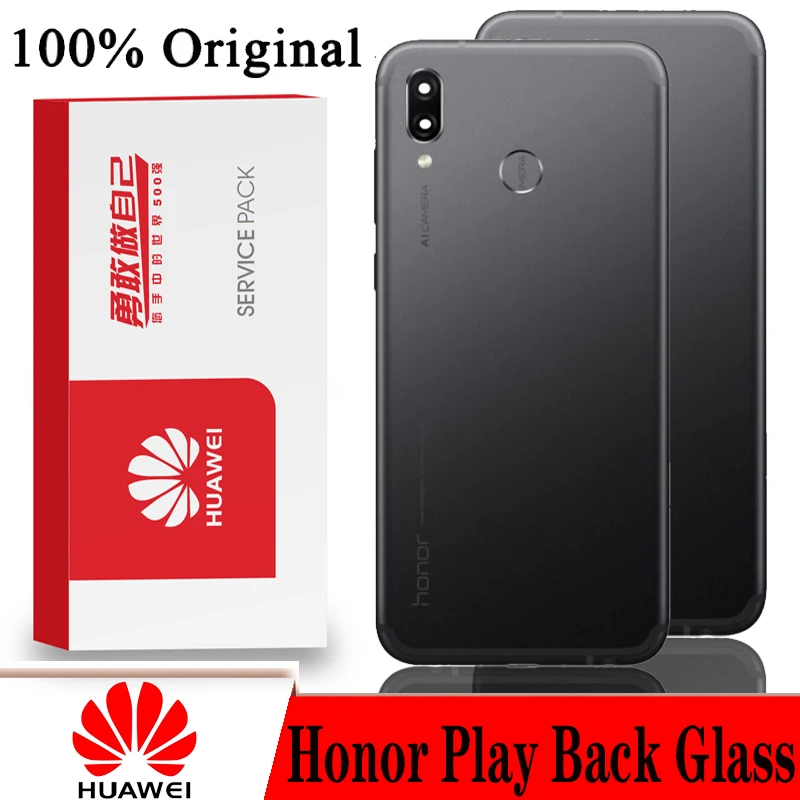 Оригинальная задняя крышка для HUAWEI Honor Play Стеклянные запасные части батарейного