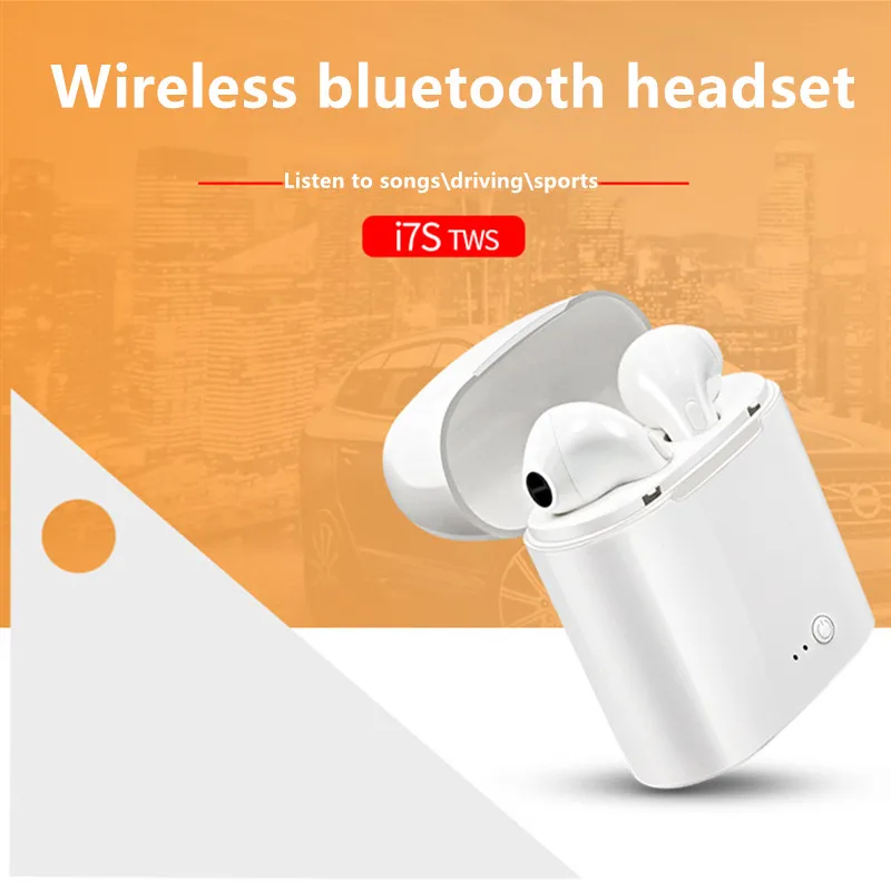Горячие i7s TWS Bluetooth беспроводные наушники для зарядки стерео гарнитура микрофон