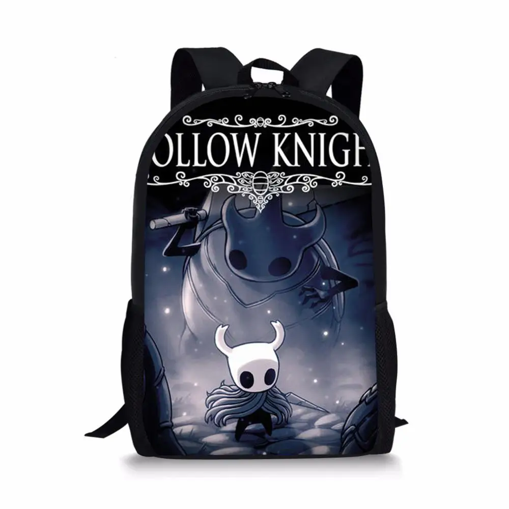 

Black Backpack Bag for Boys Men Hollow Knight Print Orthopedics School BookBag Teenager Student Child Daypack Mochila