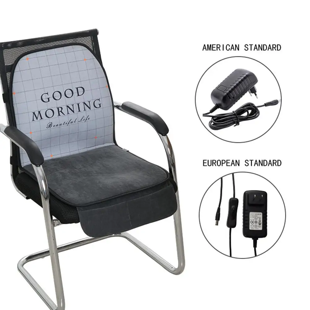 

Heated Seat Cushion Heating Pad Integrated Letter Printed Winter Cushion Heater Warmer for Home Office Seat