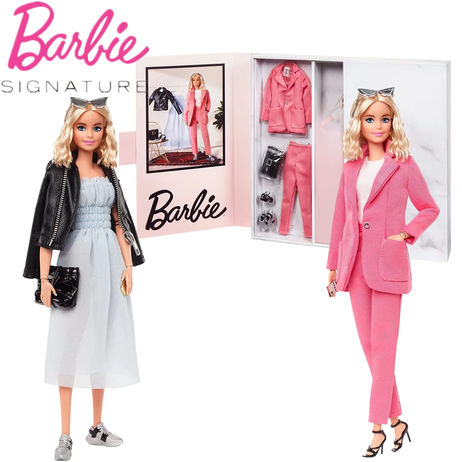 Muñeca BarbieStyle con Barbie, juguete hecho para mover el cuerpo, rosa de moda con accesorios, edición limitada, regalo para coleccionistas|Muñecas| -