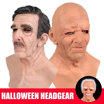 

Halloween Party Full Face Mask The Elder Old Man Headgear For Masquerade Party Halloween Headgear Drop Shipping