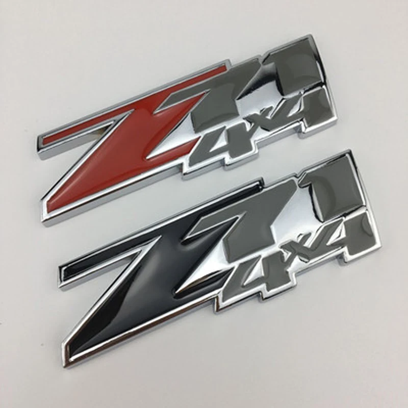 

2 Pcs 8.5cmx3cm ABS Electroplating Z71 4x4 Car Trunk Body Alphanumeric Labeling Car Exterior Products Suitable for Chevrolet