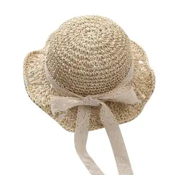 

Female baby hat summer shade fisherman hat straw hat 1-2 years old child hat princess hat girl basin hat 4 fashion