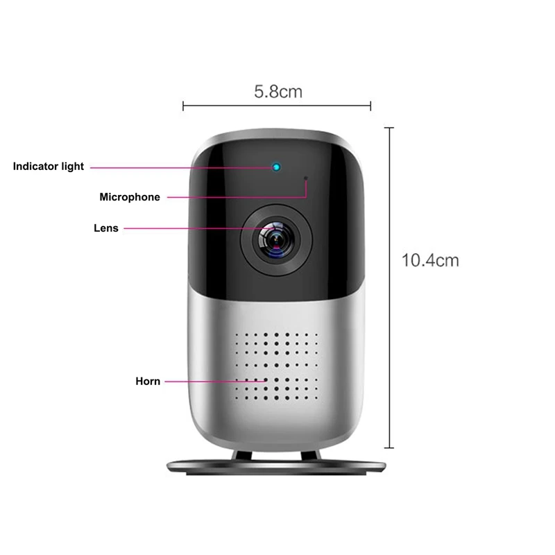  2MP HD 1080P Senza Fili del IP di Wifi Della Macchina Fotografica 185 Gradi Vista Panoramica A Due 