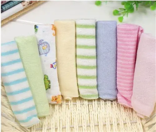 8Pcs Set Infant Newborn Soft Bath Towel Washcloth Bathing Feeding Washcloth Wipe Cloth Kids Children Soft Towels Multicolors