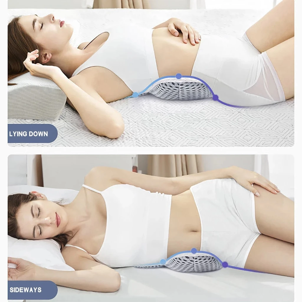 Comfort Lumbar Support Pillow Sleep Cushion Waist Pad Relaxing Spine  Sleeping Semicircular Lower Back Support Cushion - Pillow - AliExpress
