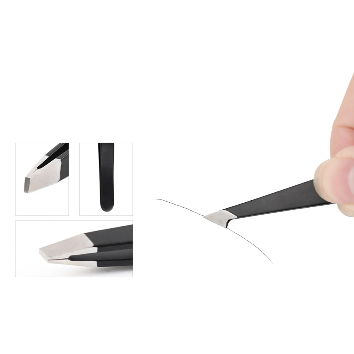 4Pcs Tweezers Professional Stainless Steel Tweezers Eyebrows Make Up Great Precision Facial Hair Splinter Ingrown Hair Removal 3