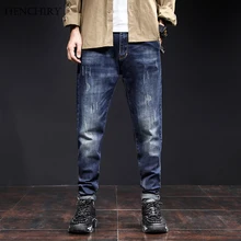 HENCHIRY 2020 New jeans men's plus size oversized people slim long pant Men's straight jean Men's oversized casual jeans QCD036 Jeans HENCHIRY 2020 New jeans men's plus size oversized people slim long pant Men's straight jean Men's oversized casual jeans QCD036 Jeans