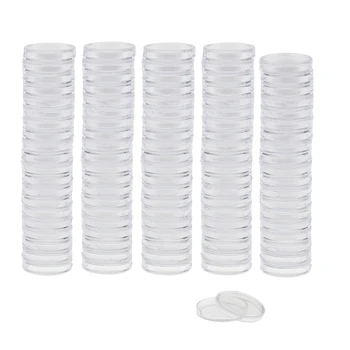 

200pcs 19mm Plastic Clear Coin Cases Storage Capsules for Coin Collecting