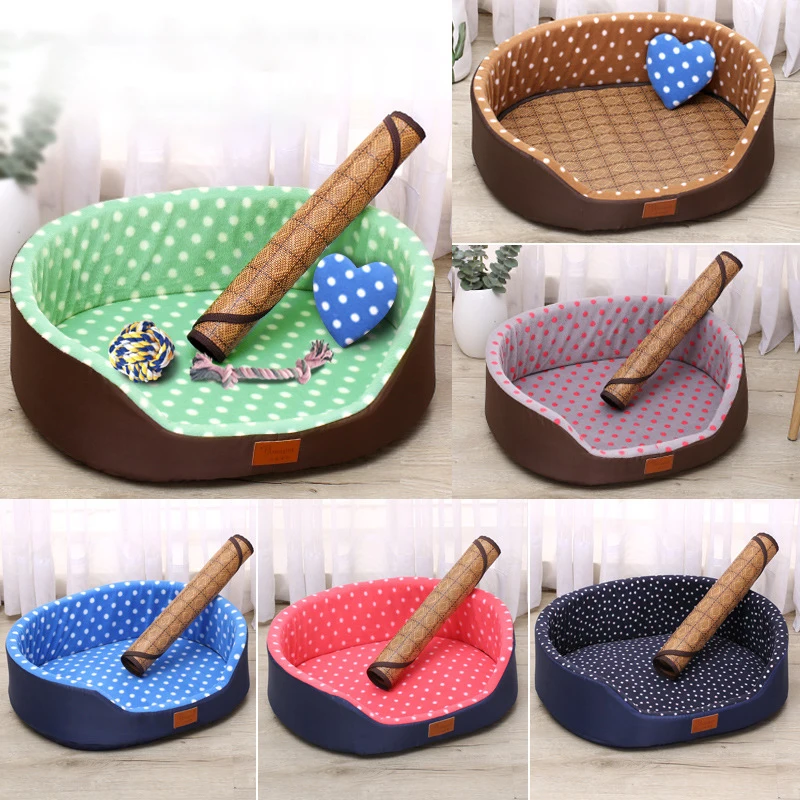 Cama suave para mascotas, cama de doble cara disponible para todas las estaciones, transpirable, para perros pequeños, medianos, gato, producto para dormir