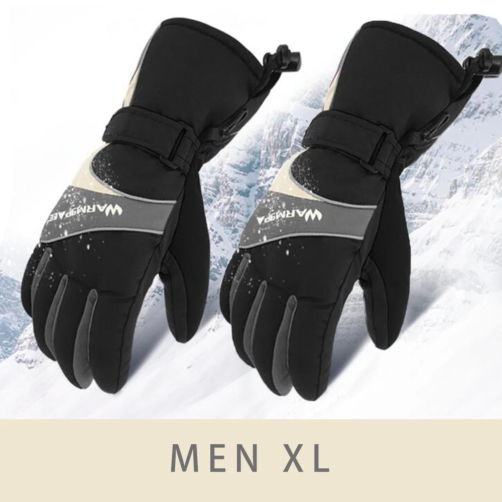 WS-GA0340 Men Gray WARMSPACE, мотоциклетные перчатки, перчатки с подогревом, на батарейках, для езды, мото перчатки, контроль температуры, перезаряжаемый, Gant Moto - Цвет: WS-GA0340 Men Gray