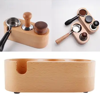 

Wood coffee Tamper Stand Coffee Powder Maker Rack Beech Tamping Holder Coffee Tampers Tool Accessory, Wood