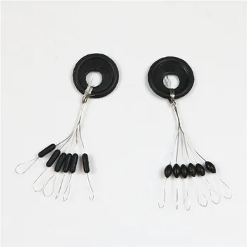 MEGA DISCOUNT ❤️ 60PCS 10 Groups/Set Black Space Bean Rubber Stopper Fishing Line Tackle Fishing Floats Tools - discount item 60% OFF Sports & Entertainment
