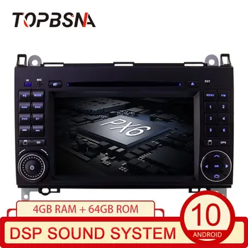 

TOPBSNA PX6 Android 10 Car DVD Player for Mercedes Benz B200 A B Class W169 W245 Viano Vito W639 Sprinter W906 GPS Stereo 4G+64G