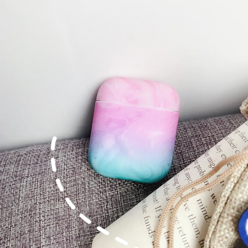 T4 Rainbow Матовый ПК противоударный чехол для наушников Apple AirPods 2-го поколения наушники Капа наушники для Airpods оболочки аксессуары - Цвет: T4 Rainbow