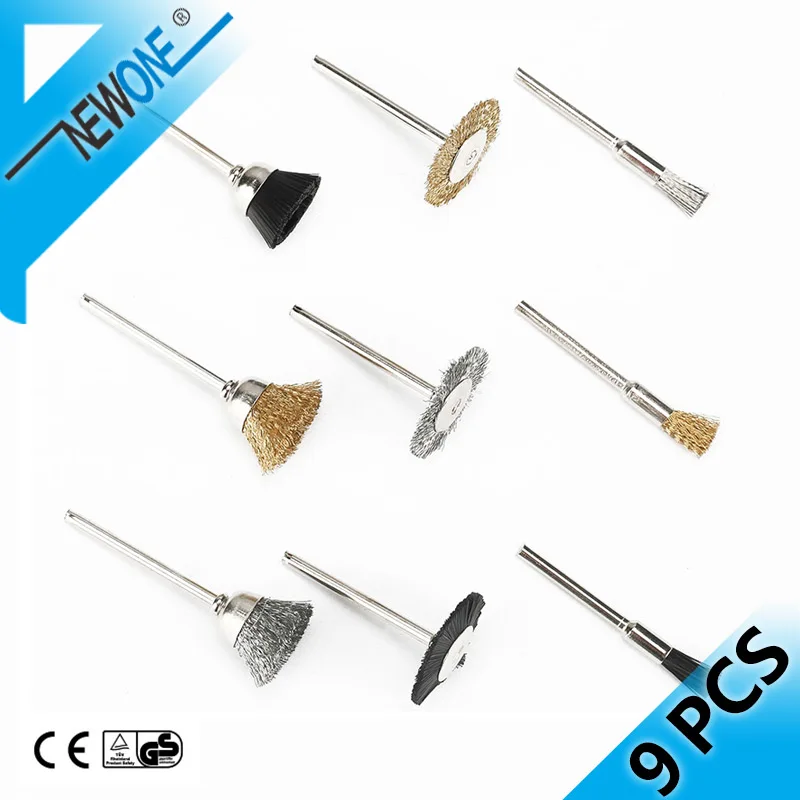 New 6pc Mini Stainless Steel Wire Pencil Rotary Tool Polishing Brush 1//8/" Shank