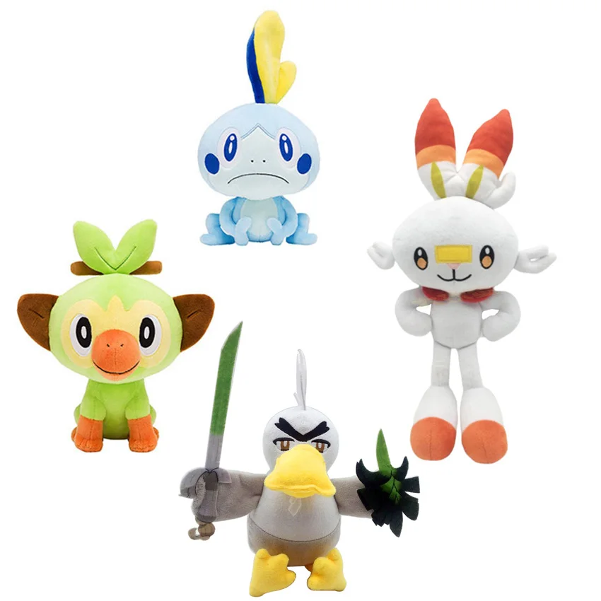 Pokemon plush Sobble Scorbunny Grookey мультфильм Эльф фигурка плюшевая мягкая коллекция игрушек