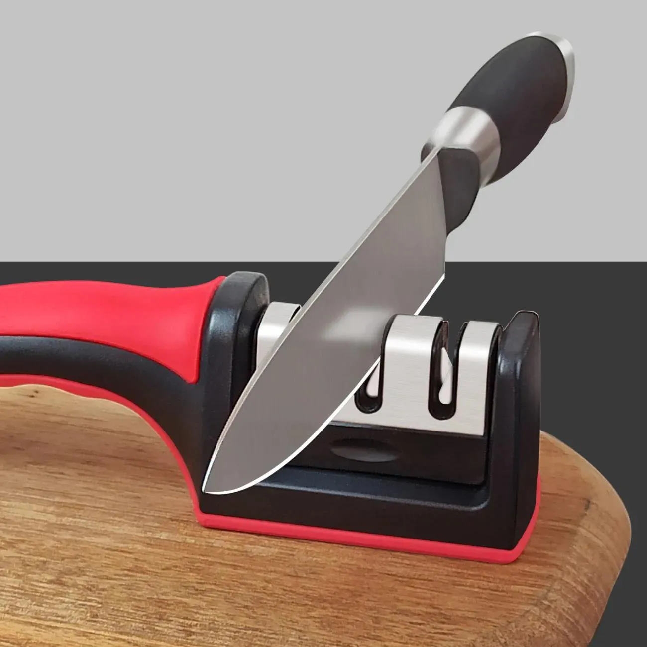 CANDeal Afiladores de cuchillos – Afilador de cuchillos de cocina manual de  3 etapas con revestimiento de diamante, acero de tungsteno y cerámica