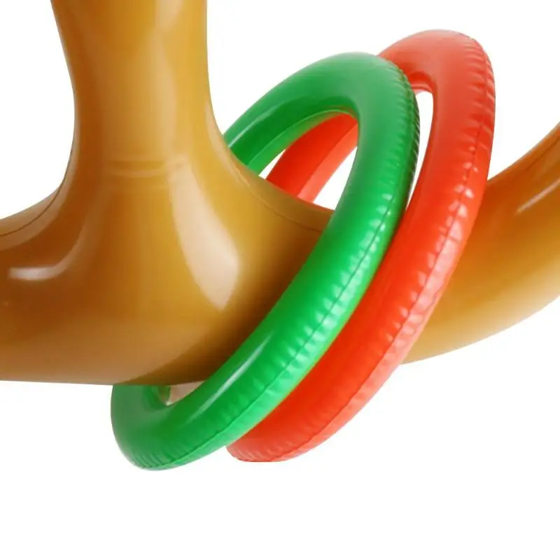 Надувной Санта Забавный оленьи рога кольцо для шляпы Toss Рождество праздник партии игры поставки игрушки дропшиппинг