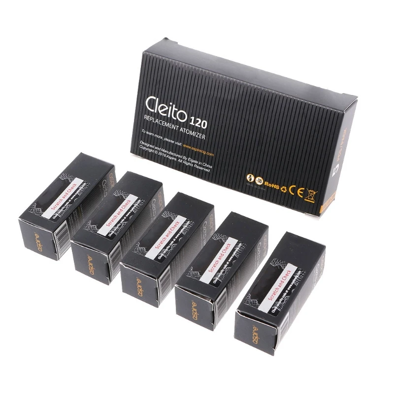 5 шт./лот Сменная Головка Катушки 0,16 Ом 100-120 Вт для Aspire Cleito 120 Атомайзер