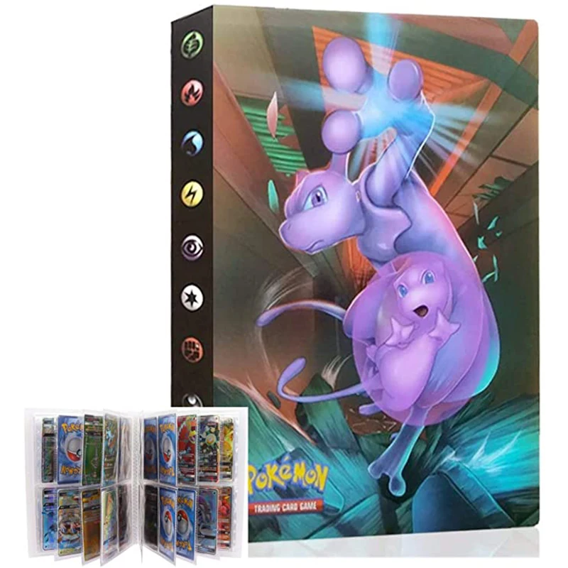 Álbum para colección de 240 Uds. De tarjetas Pokemon de 4 bolsillos para niños