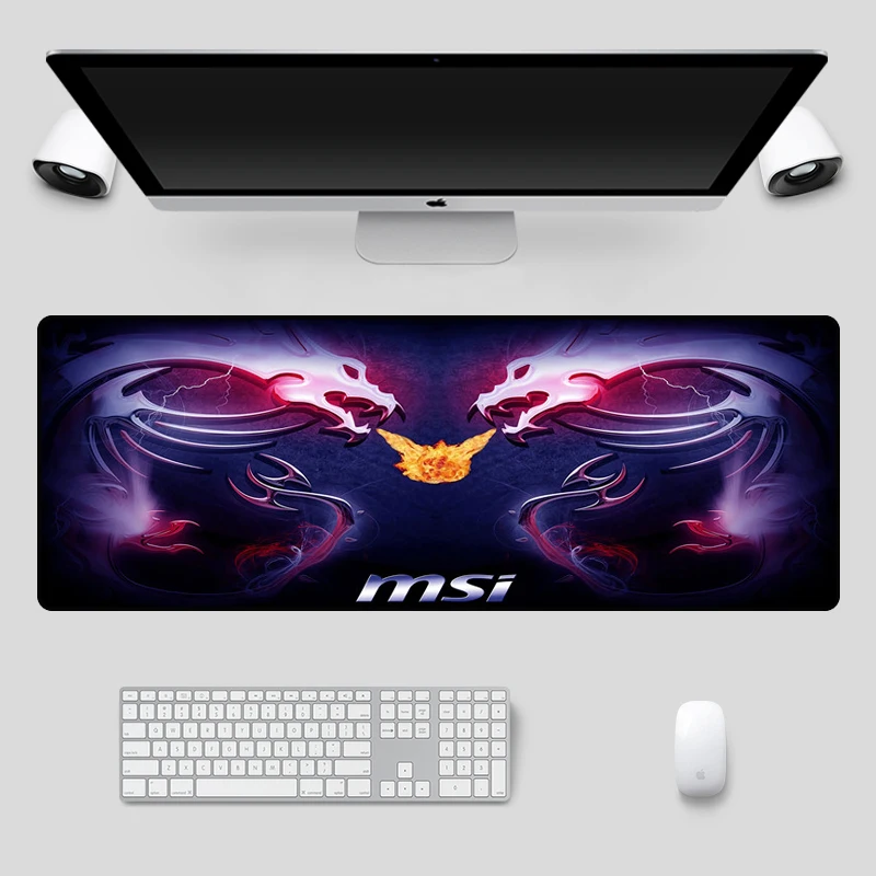 Игровой коврик для мыши SIANCS большой размер 80x30 см XL MSI компьютерный геймерский