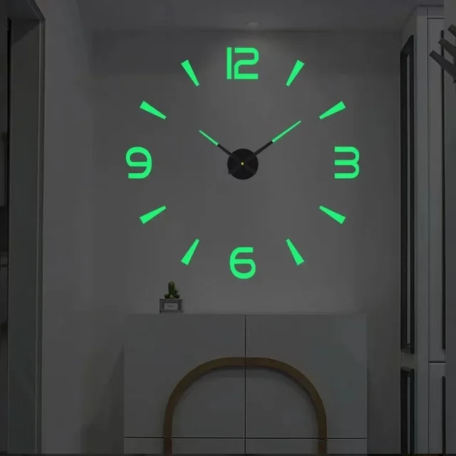 Luminous Wall Clock Glow 100cm Large Hanging Clocks DIY Digital Quiet Glowing  Clocks Home Art Living Room Modern Decorations 4