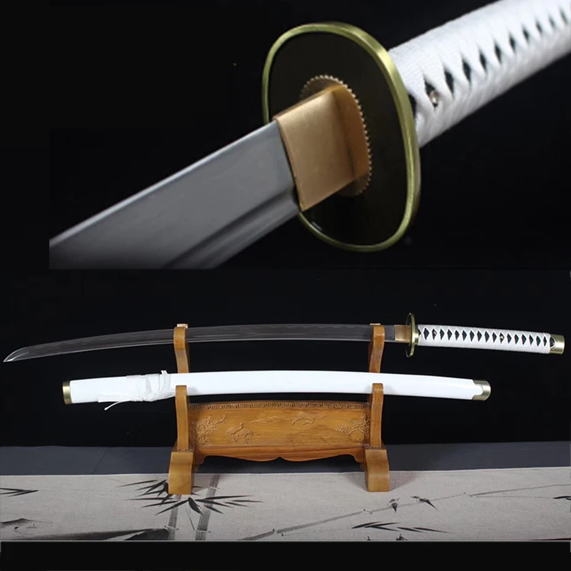 Handmade high catbon steel katana Anime swords for One Piece Zoro sword full tang sharo edge for cutting