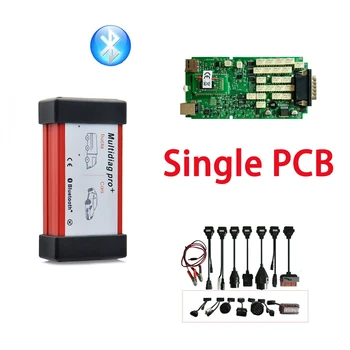 

DHL 8pc car cable+ Best Single PCB Multidiag Pro Plus with bluetooth 2016R0 keygen VD TCS CDP OBD2 car truck diagnostic tool