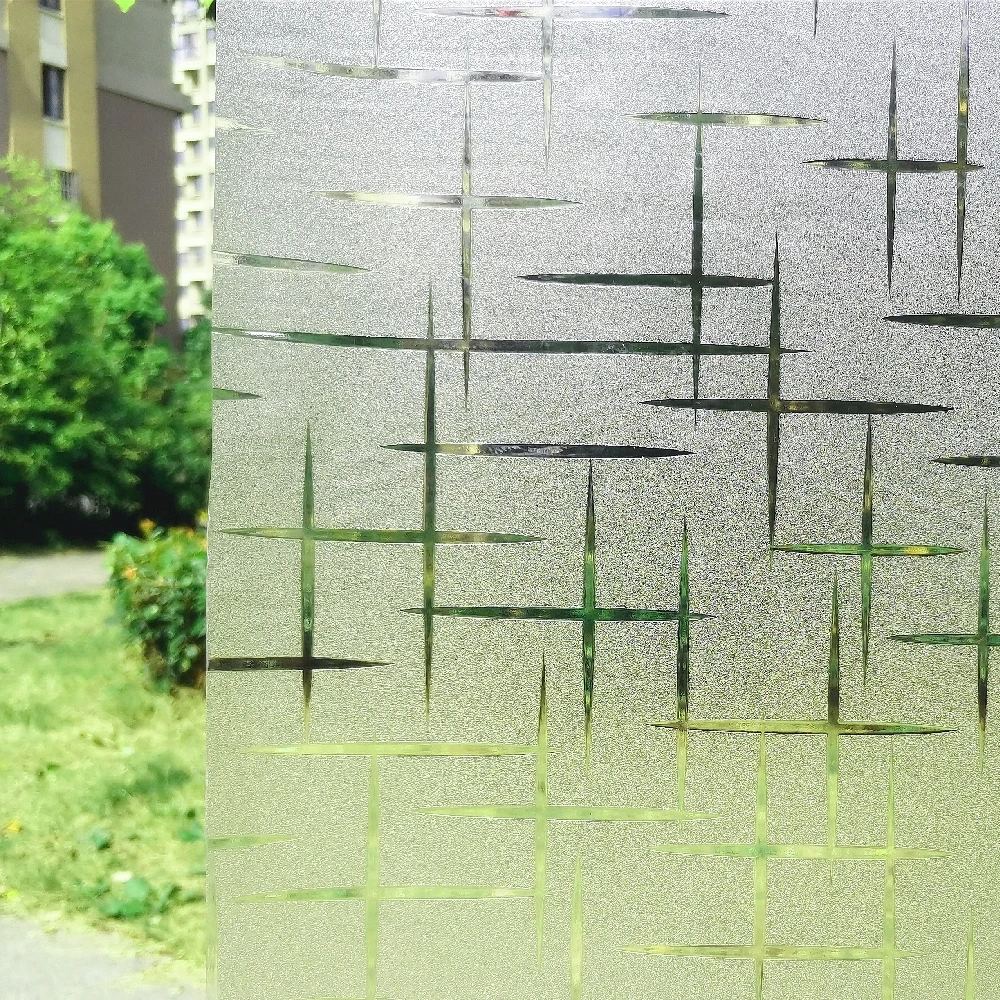 Виниловая пленка на окно с белым крестиком самоклеящаяся матовая виниловая