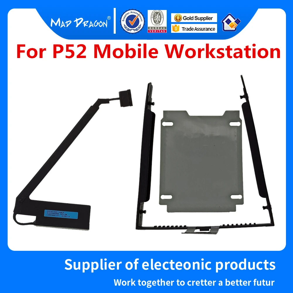 

new SATA SSD HDD hard drive cable HDD bracket Static sticker For Lenovo Thinkpad P52 01YU230 01YU229 DC02C00CR10 DC02C00CR00