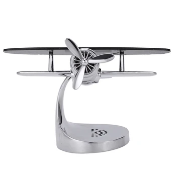 

Car Aroma Diffuser Solar Airplane Fragrance Interior Decoration Air Freshener (Silver)