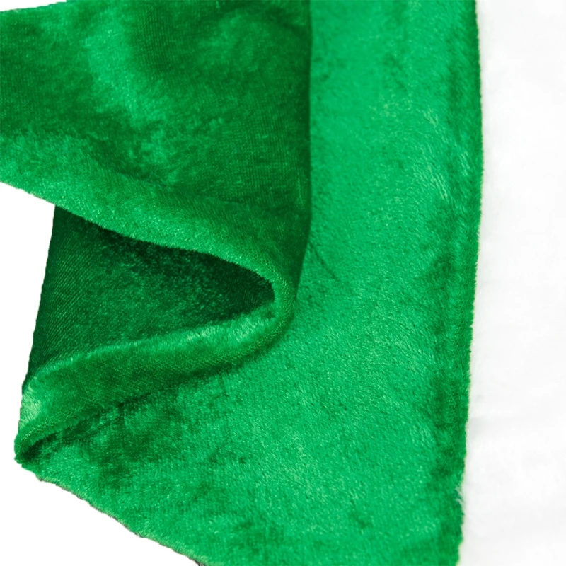 Unisex Adult's Children Santa Claus Cap Christmas Hat for Wowen Man Xmas Holiday Cap Green Headwear Velvet Cosplay Props