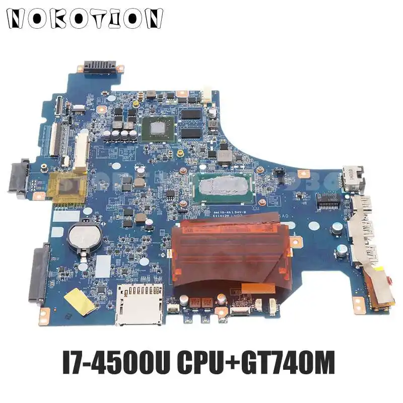 Материнская плата NOKOTION для ноутбуков SONY SVF153 SVF15 A2011589A A2011590A DAHKDAMB6A0 I7-4500 процессор GT