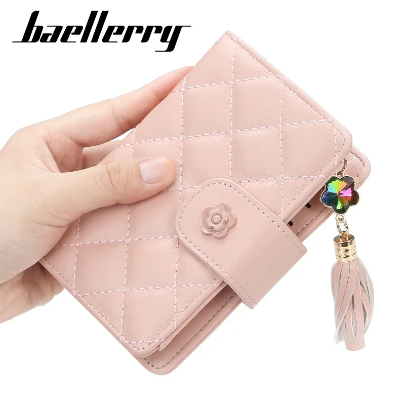 Baellerry женский кошелек, модный короткий кошелек на молнии с кисточками, кошелек с несколькими картами