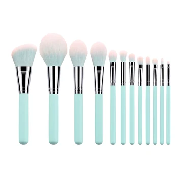 

12Pcs Blue Makeup Brush Set Loose Powder Blush Face Powder Blush Foundation Cosmetic Kit Brush Tool High Quality