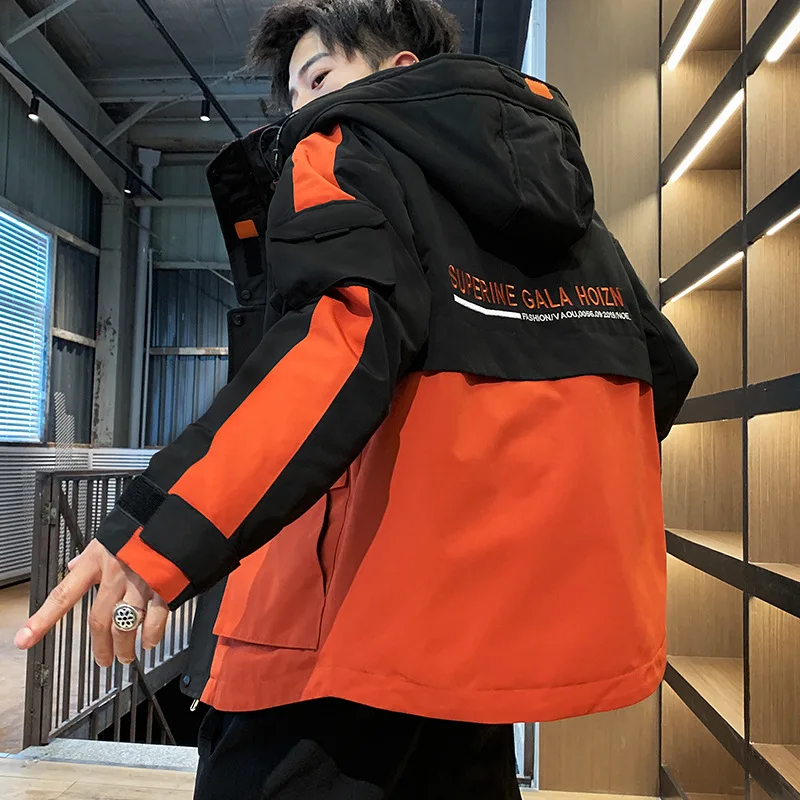 Couple Models Hooded Short Tooling Down Cotton Jacket Thick Padded Jacket Men and Women Unisex Jacket Winter Coat Men