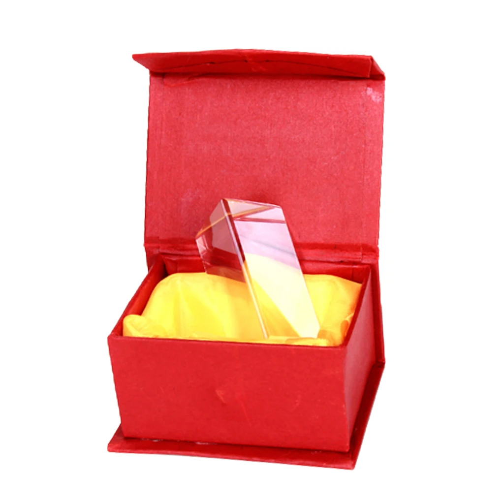 Physics Teaching Precision Science Optical Glass Triangular Prism 1.97 inch